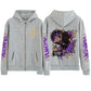 2025 Anime Arcane Vi Zipper Hoodie Harajuku Pullover Tops Long Sleeve Loose Casual Sweatshirts