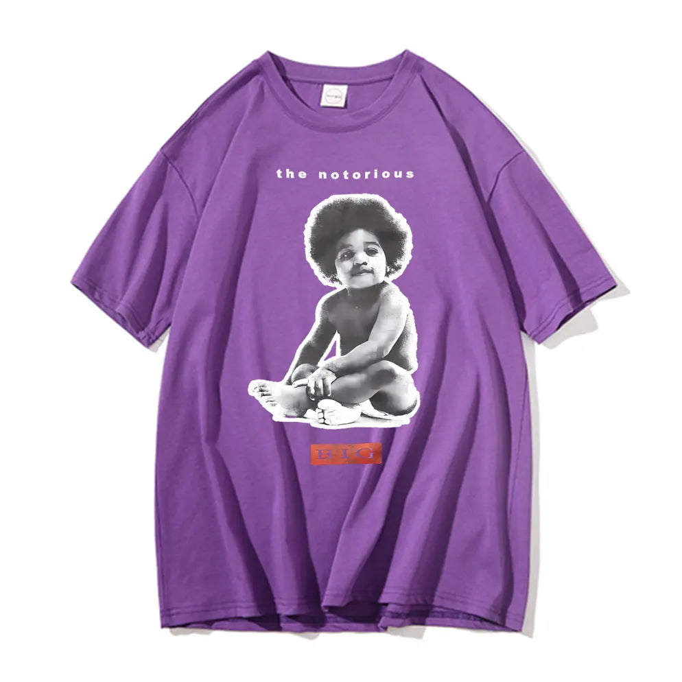 Rapper The Notorious Big Poppa Graphic T Shirt Men's Rap Oversized Short Sleeve Biggie Smalls T-shirts Men Women Hip Hop Tshirt