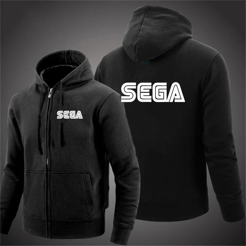 Men Sweatshirts Autumn Sega Pullover Casual Zipper Jacket for Male Hoody Outdoor Sweatshir Autumn Solid Color Turtleneck Swea
