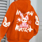 Mix And Match Cartoon Rabbit Prints Women Hoodie Pocket Streetwear Harajuku Loose Hoody All-Match Fleece Female Clothing