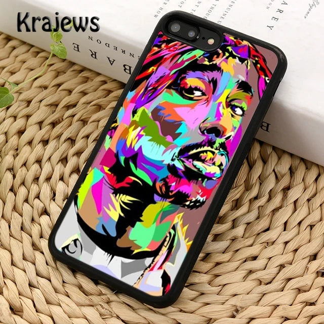 2Pac Tupac Shakur Hip Hop Rapper Phone Case Cover For iPhone 17 Air 16 15 14 plus 11 12 13 pro max coque Fundas