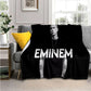 Rapper Eminem Tupac 2pac Hip-Hop Music Rap God Blanket,Soft Throw Blanket for Home Bedroom Bed Sofa Picnic Travel Cover Gift
