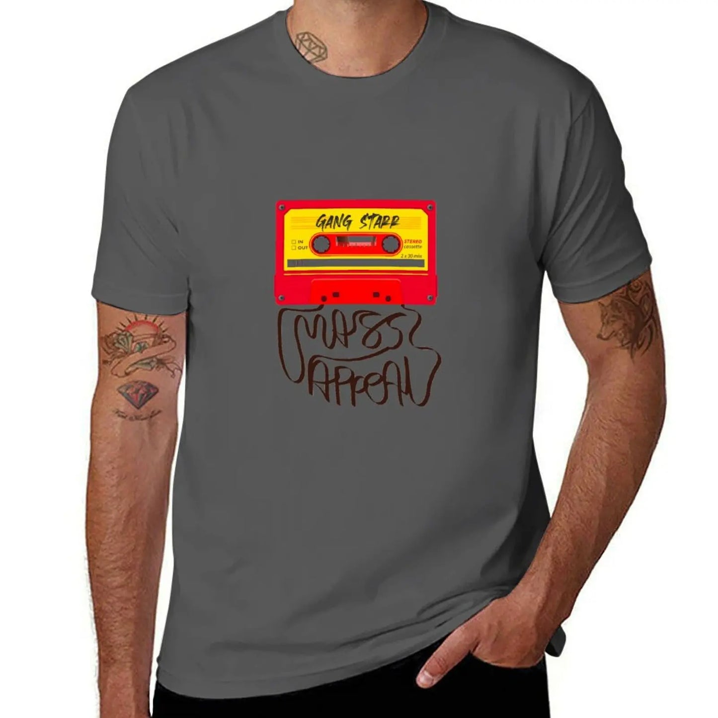 Gangstarr Mass Appeal , Old School Hip Hop , Hip Hop Quote T-Shirt Industrial Work Tee Shirt