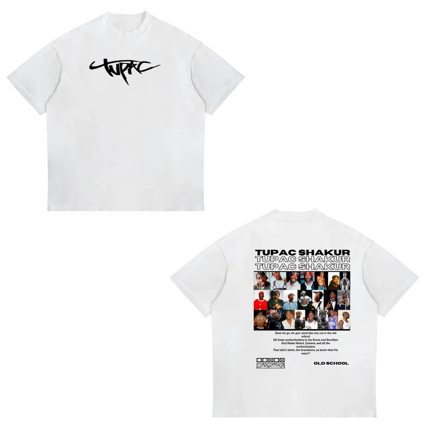 Cotton Print 2pac Summer Men T Shirt Men's Tshirts Rapper Star Tupac  Print Streetwear Women Short Sleeve Casual Tshirt Y2k