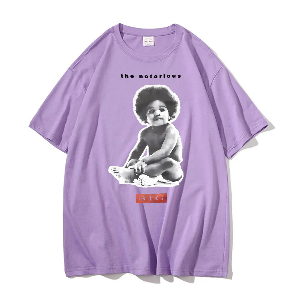 Rapper The Notorious Big Poppa Graphic T Shirt Men's Rap Oversized Short Sleeve Biggie Smalls T-shirts Men Women Hip Hop Tshirt