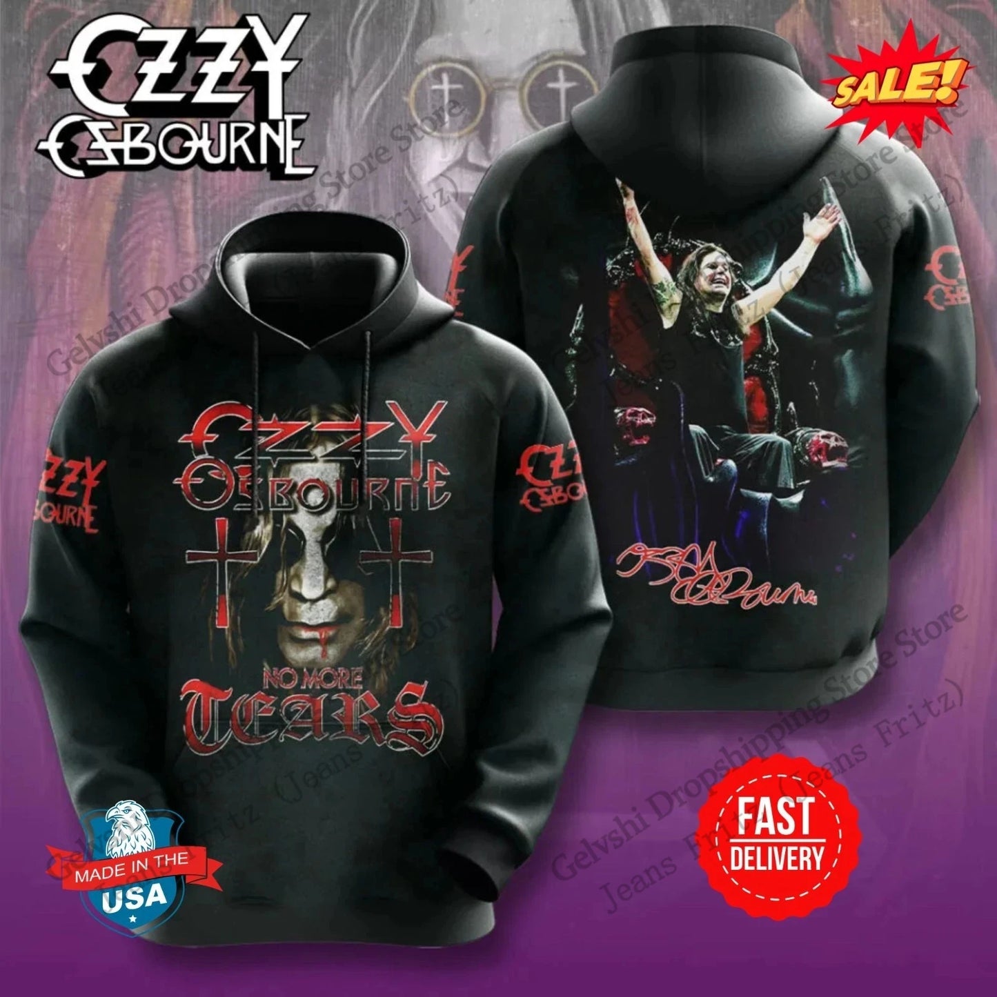 Rock Band Ozzy Osbourne 3d Print Hoodie Men Women Fashion Hoodie Sweatshirt Outwear Coat Men Hoodies Winter Clothes Fan New 2025