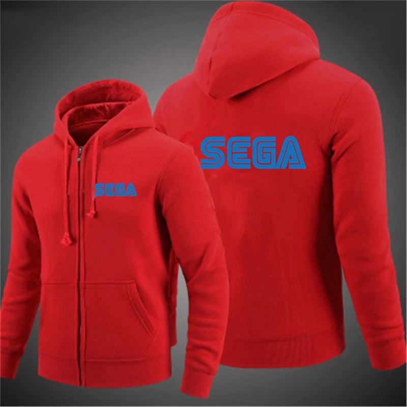 Men Sweatshirts Autumn Sega Pullover Casual Zipper Jacket for Male Hoody Outdoor Sweatshir Autumn Solid Color Turtleneck Swea