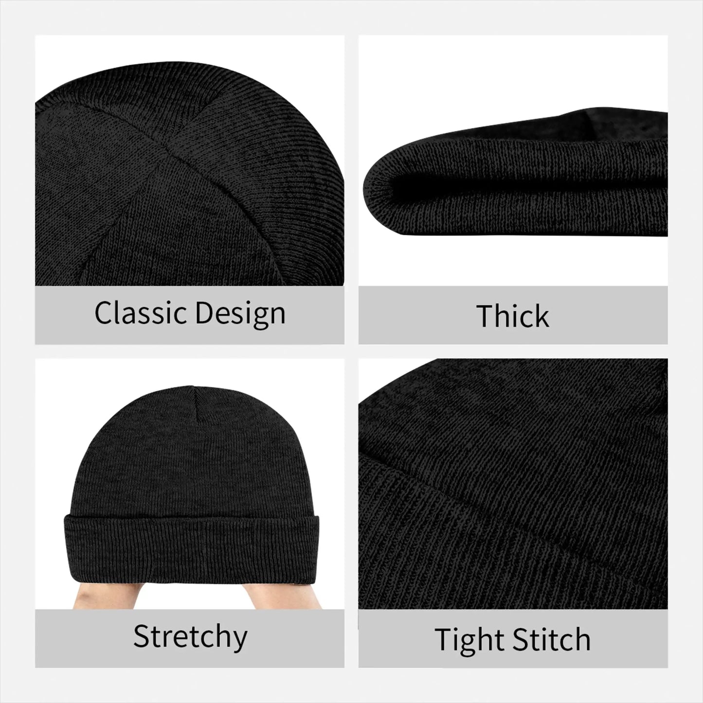 Rapper Tupac Shakur Photo Beanie Hats Men Women Vintage Gym Knitting Hat Autumn Winter Custom Warm Caps