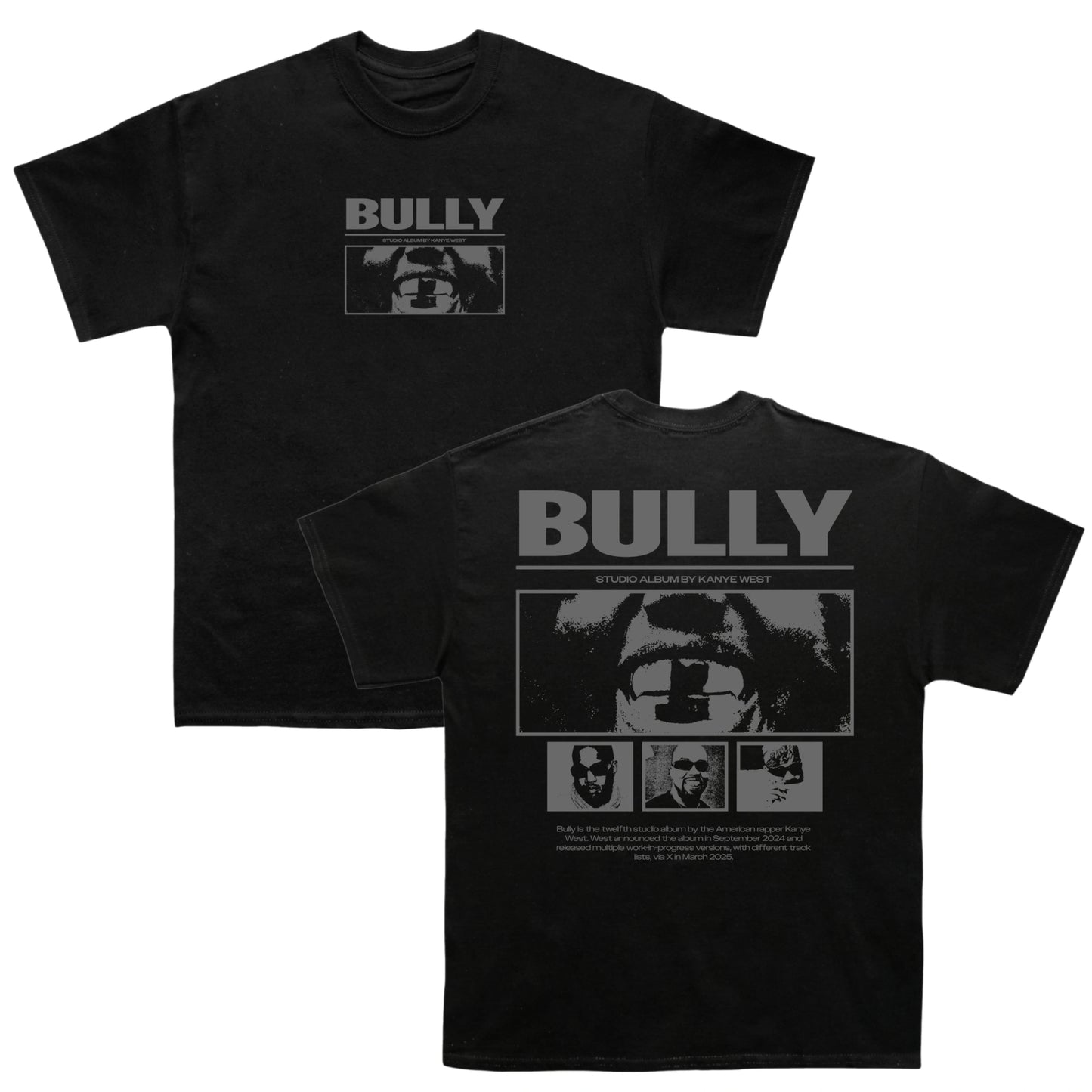 Kanye West - YE LIVE IN LOS ANGELES  - Bully Men's T-Shirt Unisex O-Neck Cotton Short Sleeve Oversiz Outdoor leisure fashion