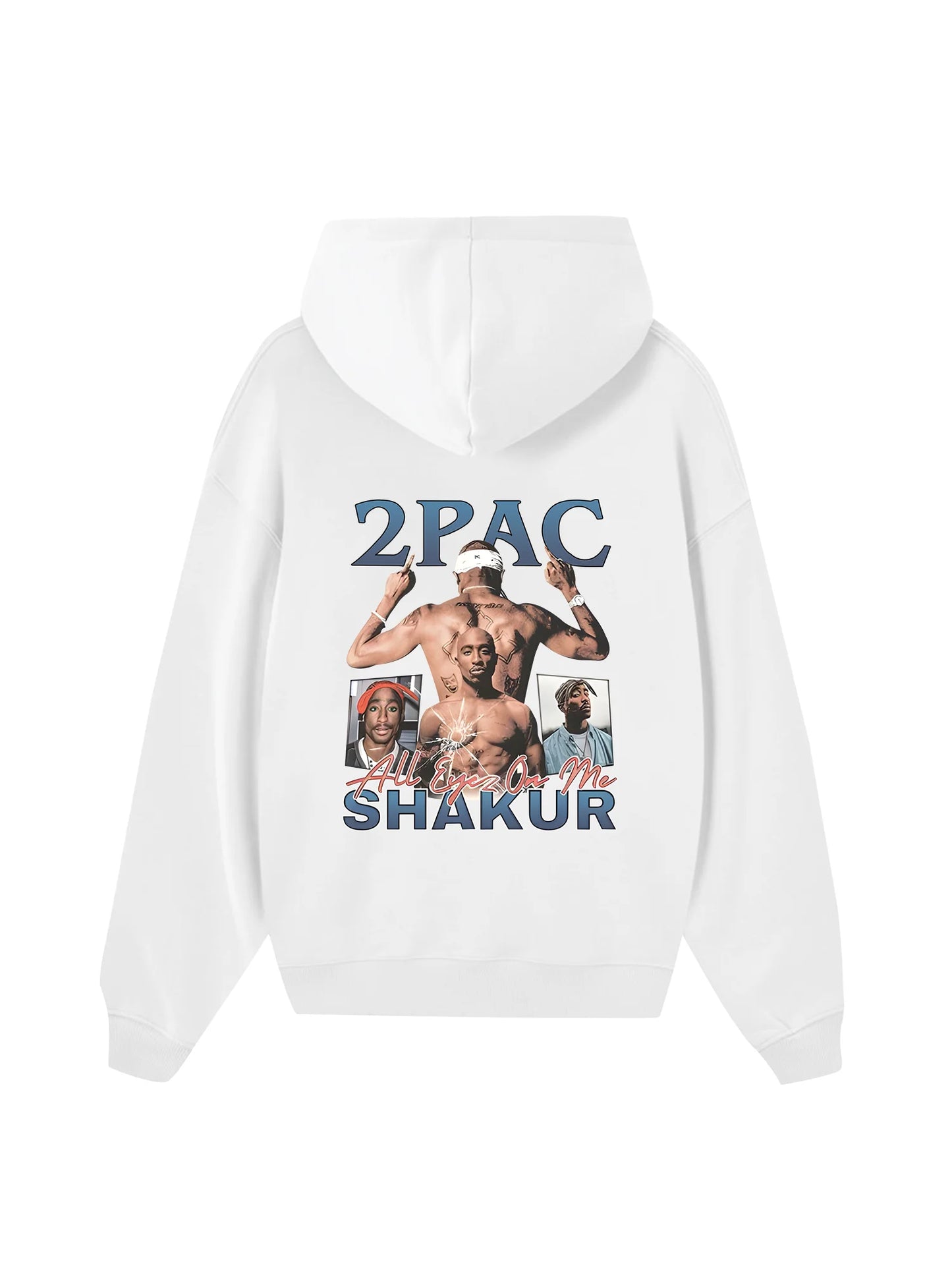 Rapper Tupac Shakur Printed Hoodies Men Women Oversized Y2k Thick Fleece Warm Sweatshirt Casual Loose Pullover Street Tracksuit