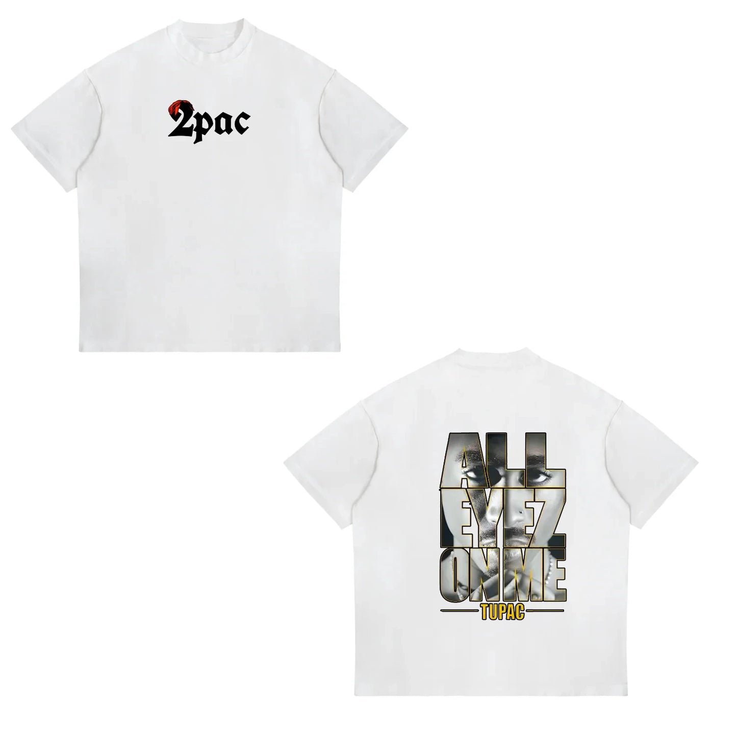 Cotton Print 2pac Summer Men T Shirt Men's Tshirts Rapper Star Tupac  Print Streetwear Women Short Sleeve Casual Tshirt Y2k