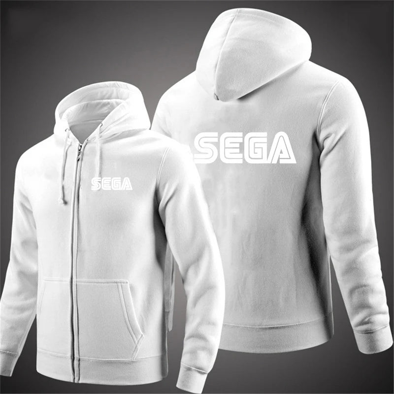 Men Sweatshirts Autumn Sega Pullover Casual Zipper Jacket for Male Hoody Outdoor Sweatshir Autumn Solid Color Turtleneck Swea