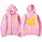 Hip Hop Années 90 Wu Clan T-tangs Graphics Hoodie Men Women's punk Zip Up Jacket Long sleeve Fleece gothic Coat Loose streetwear