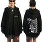Rock Band Gorillaz Demon Days Eyes Graphic Zipper Hoodie Men Hip Hop Fashion Oversized Zip Up Jacket Unisex Zip Up Sweatshirt
