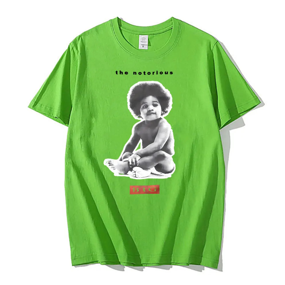Rapper The Notorious Big Poppa Graphic T Shirt Men's Rap Oversized Short Sleeve Biggie Smalls T-shirts Men Women Hip Hop Tshirt