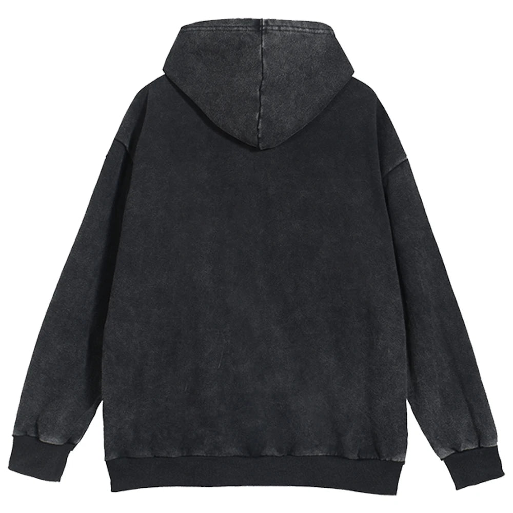Anime Berserk Wash Zip Up Hoodie Harajuku Retro Gothic Graphic Jacket Hooded Sweatshirt Cotton Hip Hop Men Women Hoody Coat