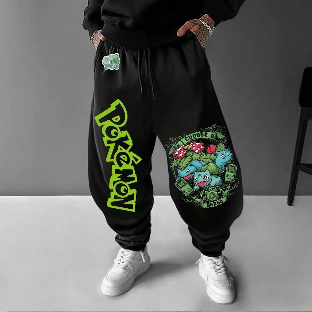 Pokemon Animation Derivatives Men's and Women's Summer Fashion Oversize Hoodie and Sweatpants Popular