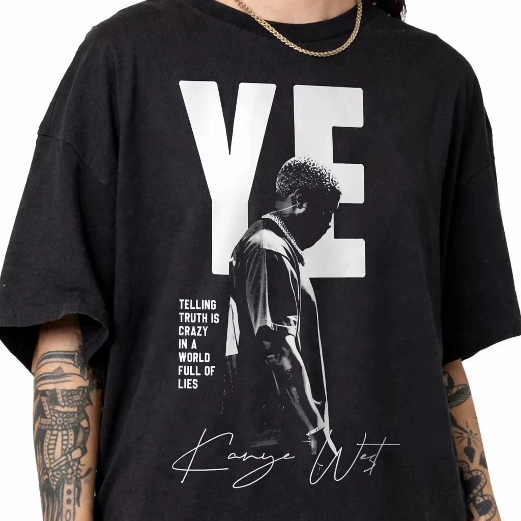 Kanye West - YE LIVE IN LOS ANGELES  - Bully Men's T-Shirt Unisex O-Neck Cotton Short Sleeve Oversiz Outdoor leisure fashion