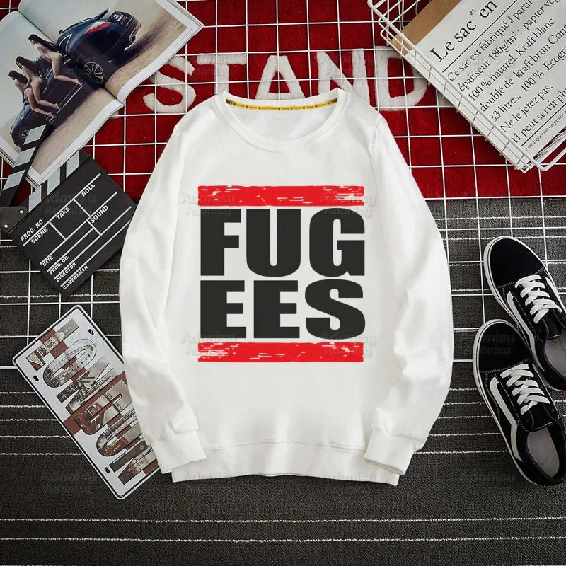 Fugees Refugees Lauryn Hill Hoodies Autumn Hooded Sweatshirt Men Hip Hop Hoodie For Men Classic Hoody Pullover Tops white